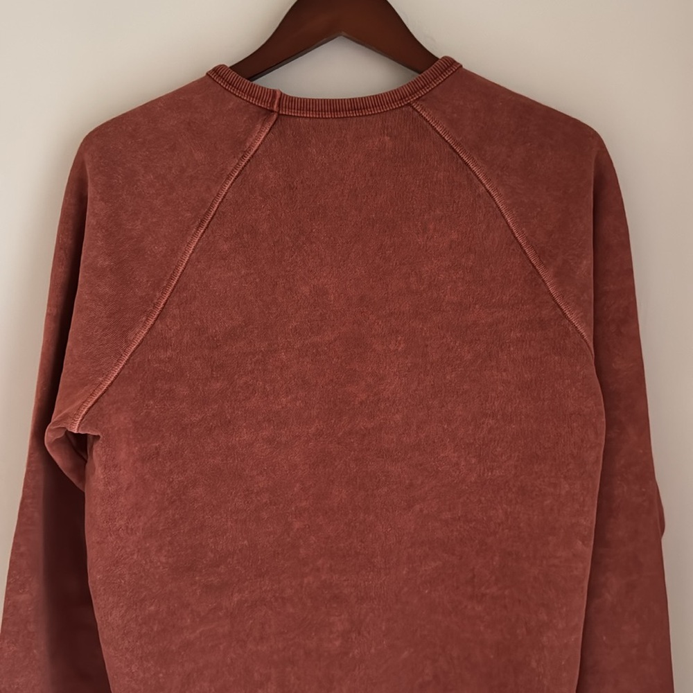 Outerknown Sur Sweatshirt Men’s Medium Hemp Organic Cotton Crewneck Paprika - Picture 8 of 11